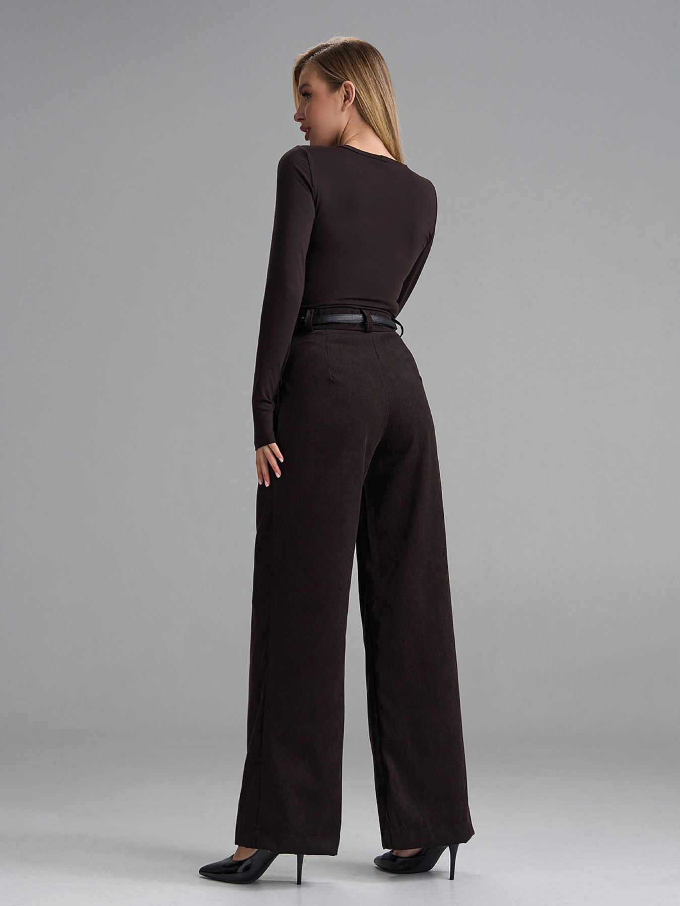 Палаццо ISSA Plus модель 15015_темно-коричневый Фото