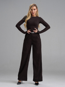 Палаццо ISSA Plus модель 15015_темно-коричневый Фото