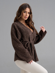 Кардиганы модель 15490_темно-коричневый Фото