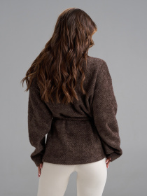 Кардиганы модель 15490_темно-коричневый Фото