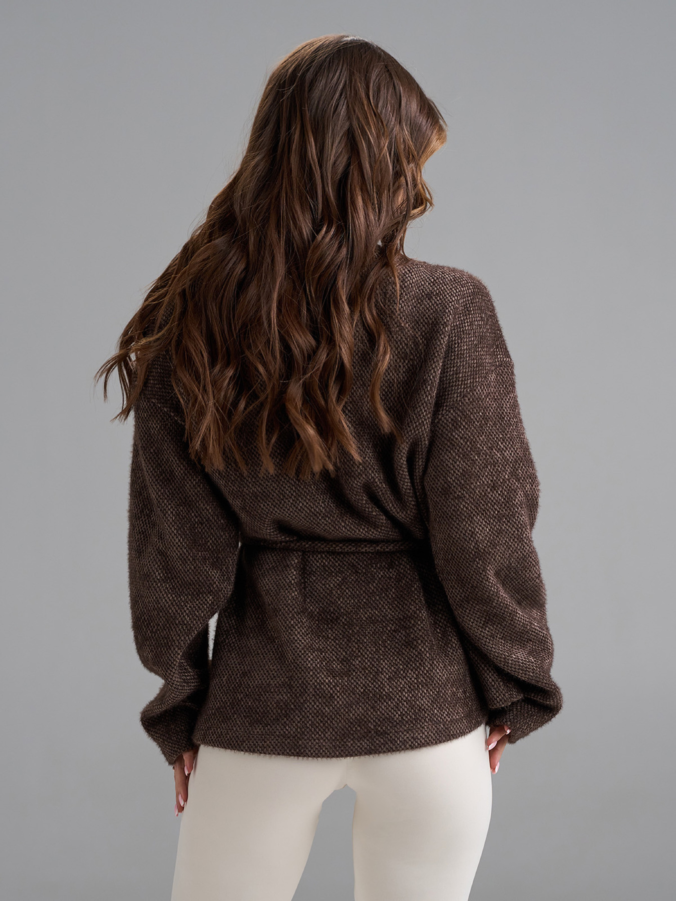 Кардиган ISSA Plus модель 15490_темно-коричневый Фото