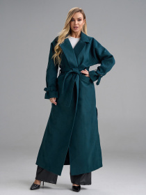 Пальто ISSA Plus модель 15488_бирюзовый Фото