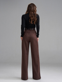 Классические штаны ISSA Plus модель 15462_темно-коричневый Фото