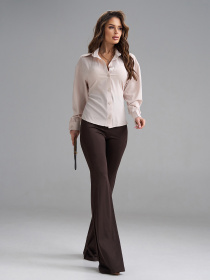 Жіночі брюки модель 15500_темно-коричневый Фото