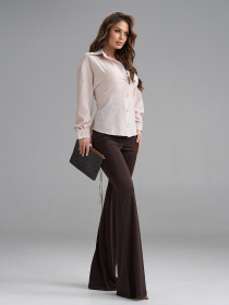 Класичні штани ISSA Plus модель 15500_темно-коричневый Фото