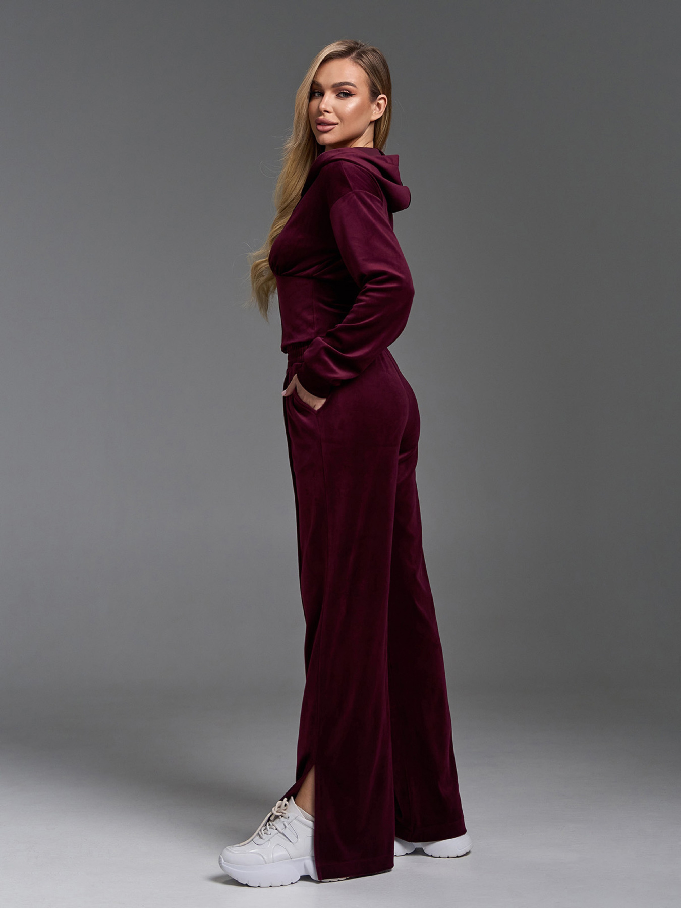 Спортивный костюм ISSA Plus модель SA-670_бордовый Фото