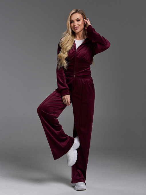 Спортивний костюм ISSA Plus модель SA-670_бордовый Фото