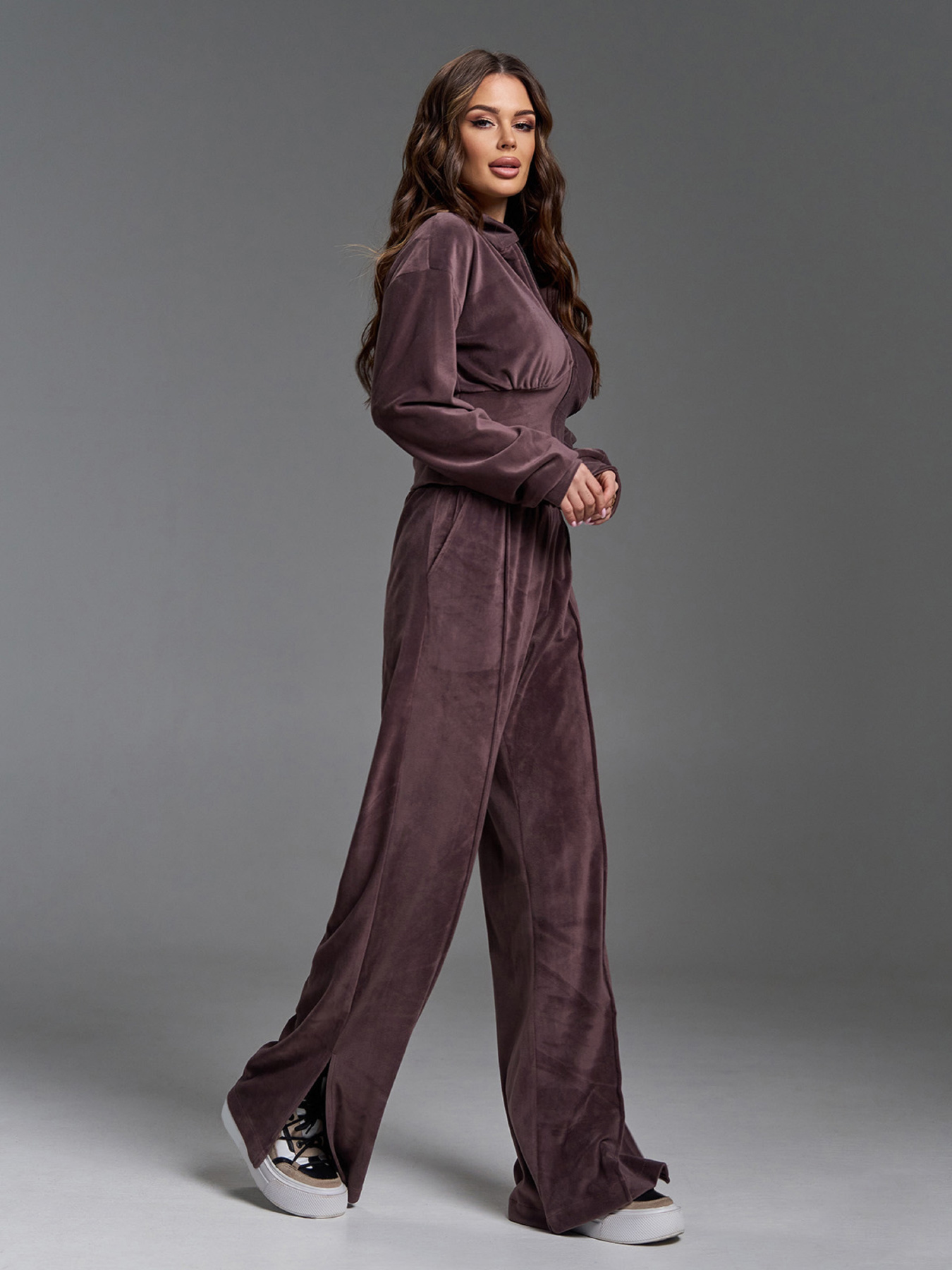 Спортивный костюм ISSA Plus модель SA-670_коричневый Фото