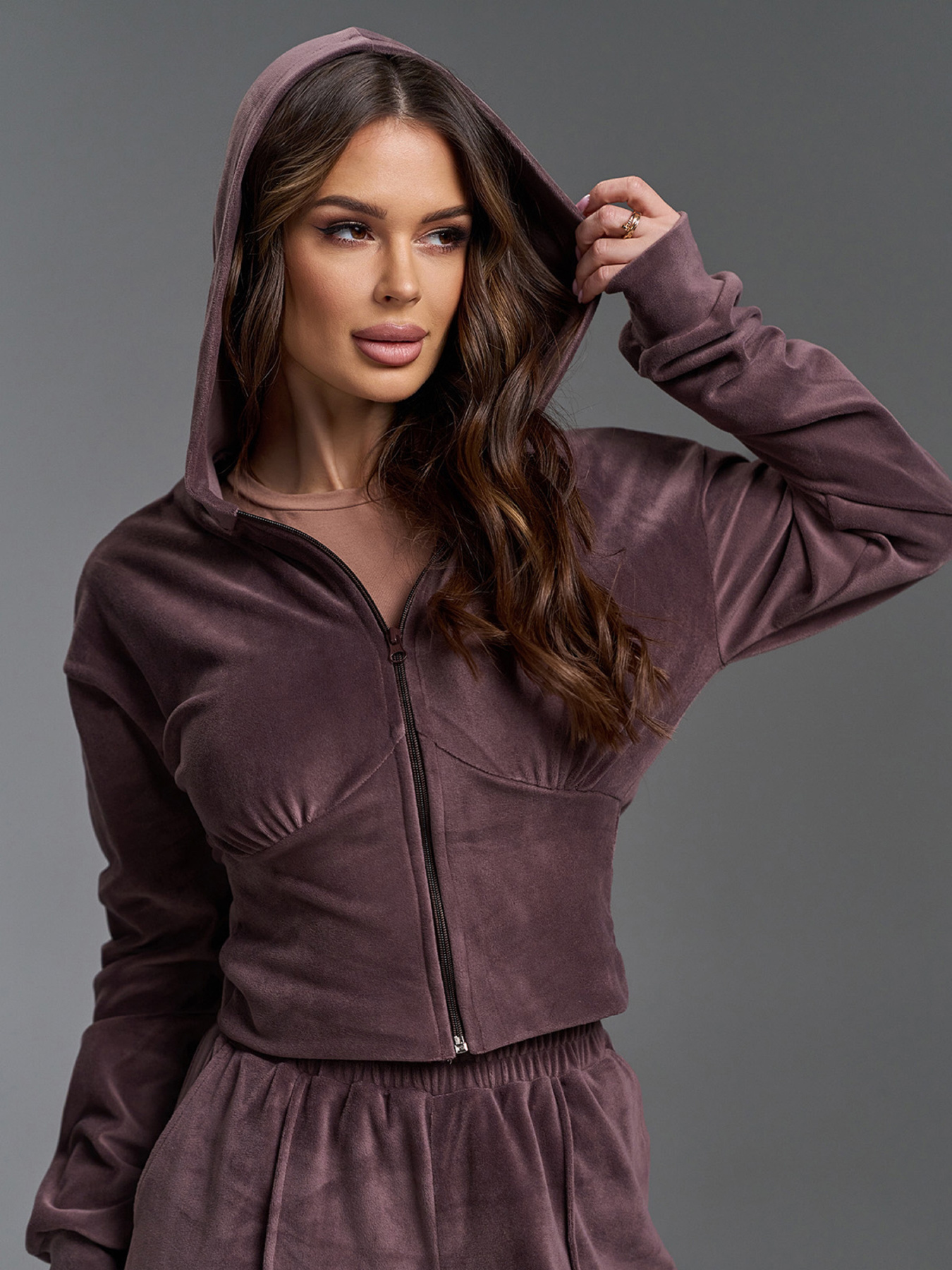 Спортивный костюм ISSA Plus модель SA-670_коричневый Фото