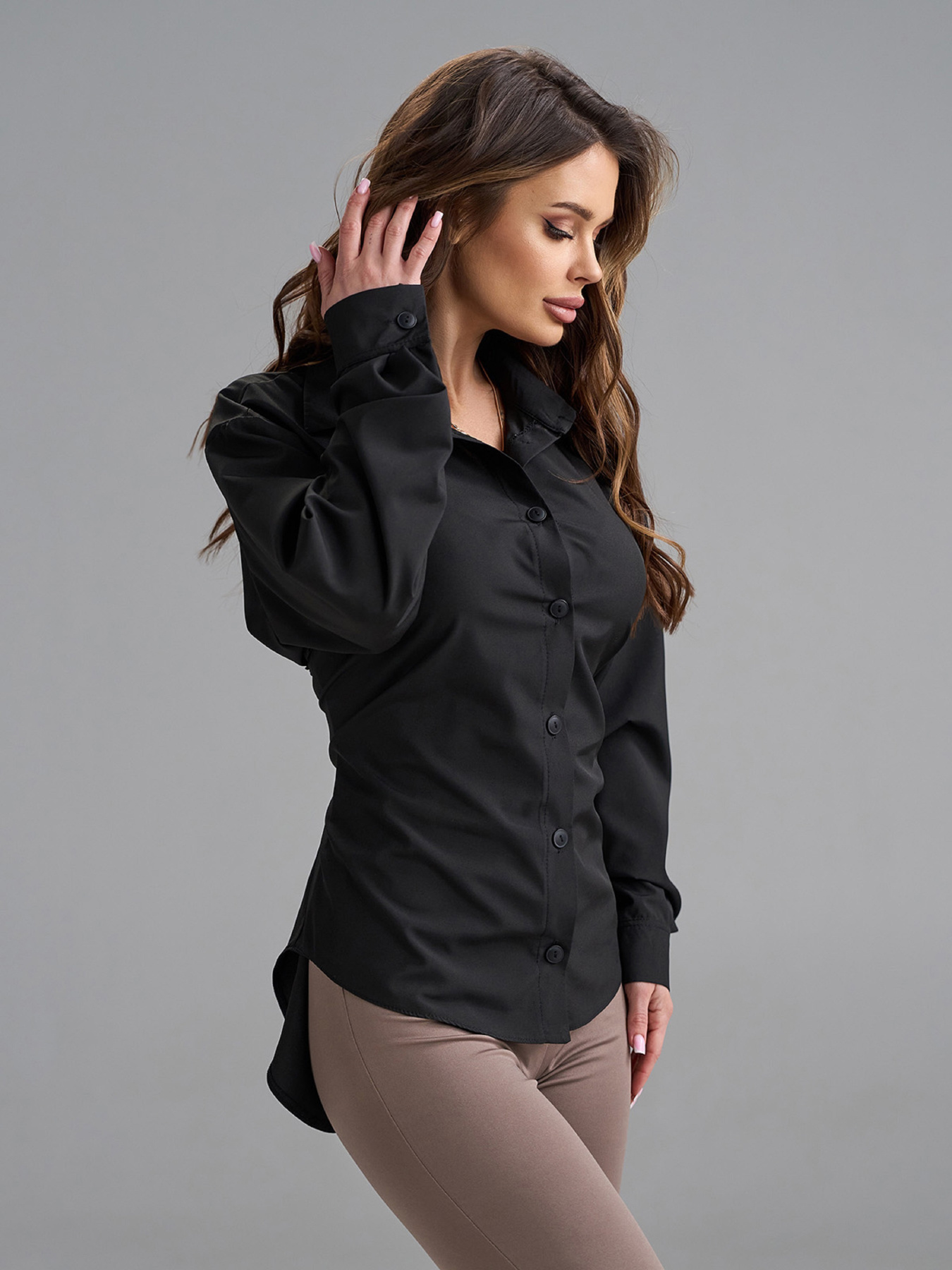 Сорочка повсякденна ISSA Plus модель SA-687_черный Фото