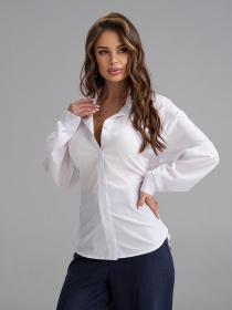 Сорочка повсякденна ISSA Plus модель SA-687_белый Фото