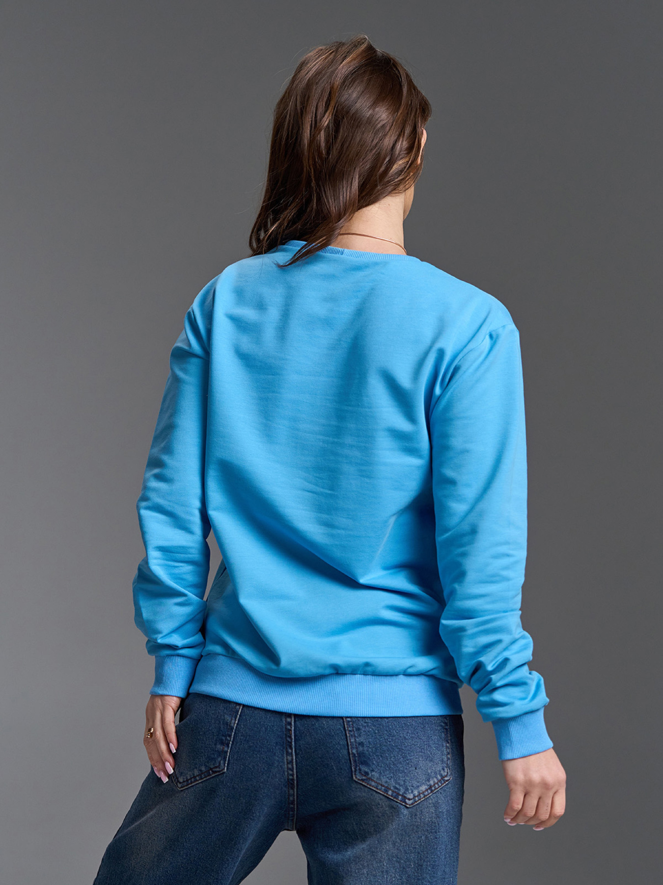 Світшот ISSA Plus модель 15496_голубой Фото