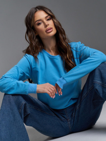 Світшот ISSA Plus модель 15496_голубой Фото