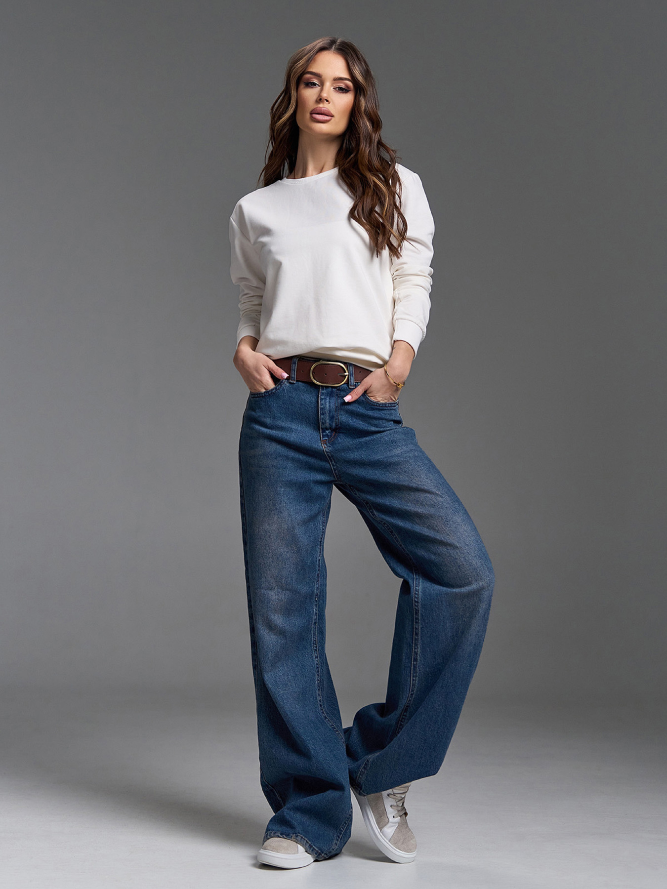 Світшот ISSA Plus модель 15496_молочный Фото