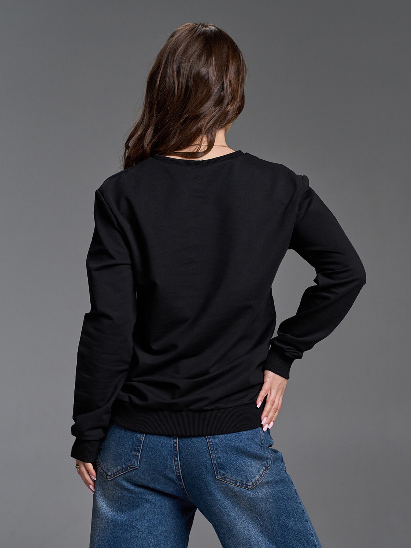 Світшот ISSA Plus модель 15496_черный Фото