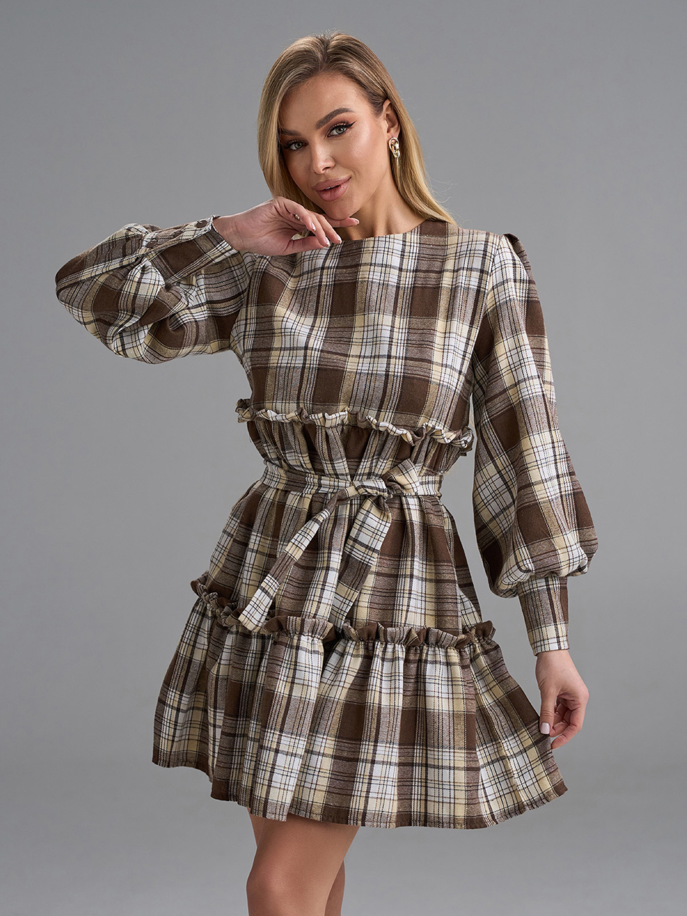 Платье мини ISSA Plus модель 15498_мультиколор Фото