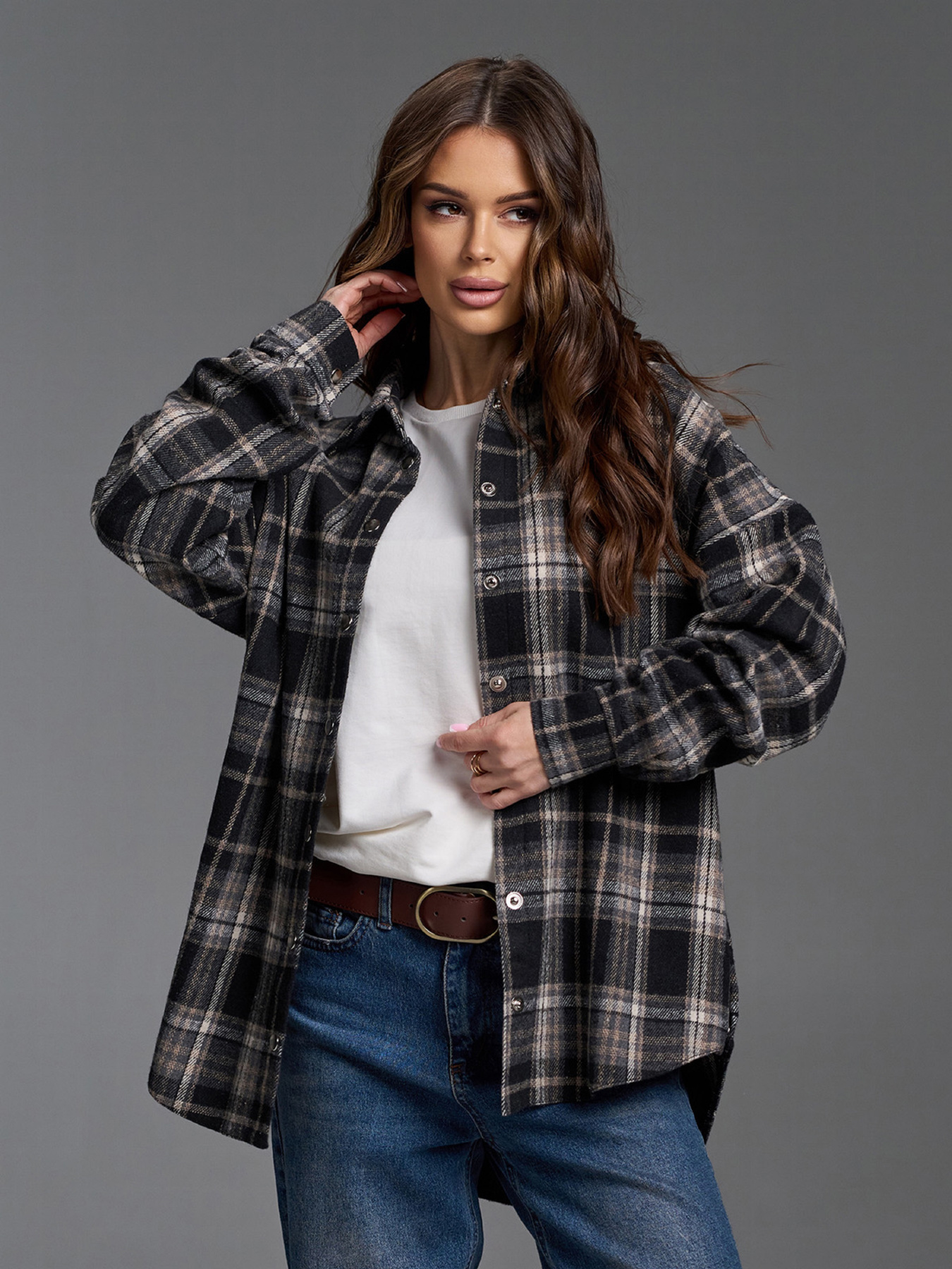 Жіночі сорочки модель SA-684_черный Фото