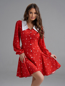 Платье мини ISSA Plus модель SA-689_красный Фото