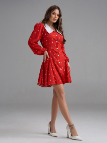Платье мини ISSA Plus модель SA-689_красный Фото