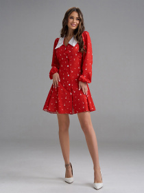 Платье мини ISSA Plus модель SA-689_красный Фото