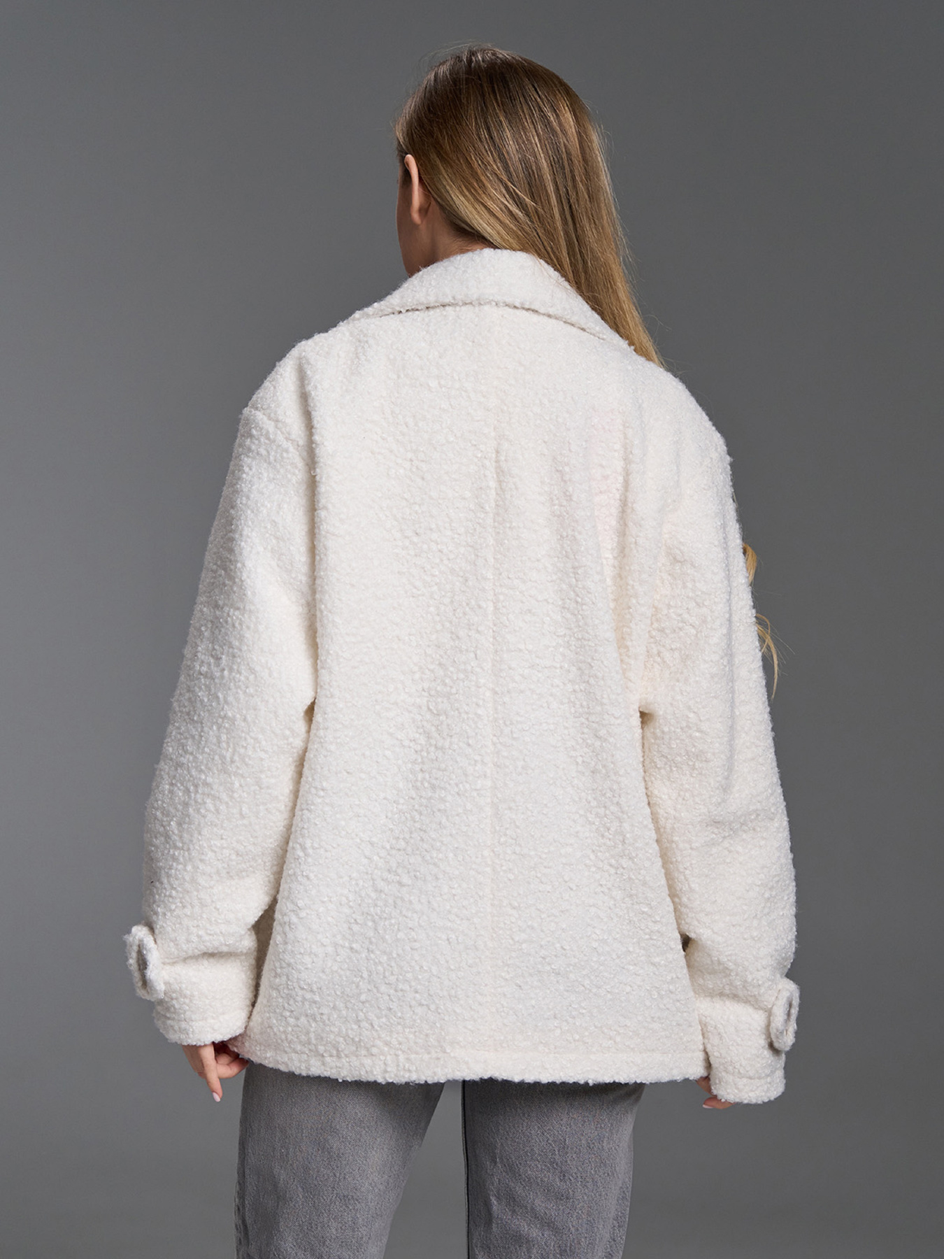 Пальто ISSA Plus модель SA-690_молочный Фото