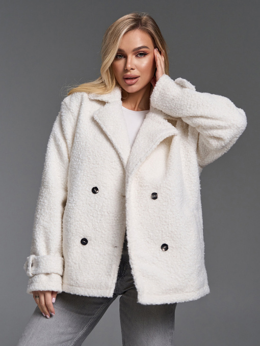 Пальто ISSA Plus модель SA-690_молочный Фото