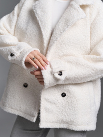 Пальто ISSA Plus модель SA-690_молочный Фото