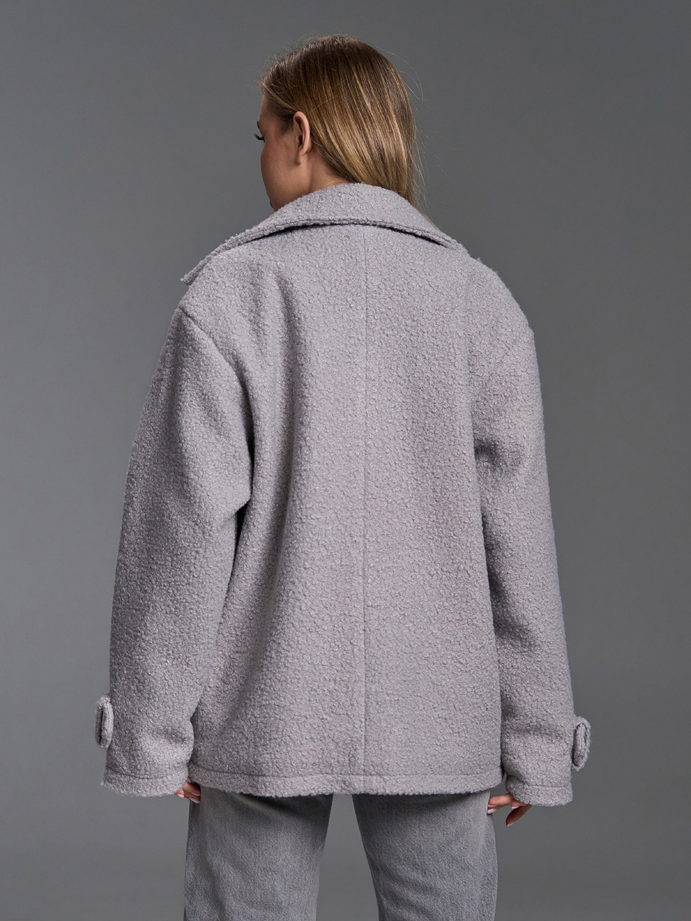 Пальто ISSA Plus модель SA-690_серый Фото