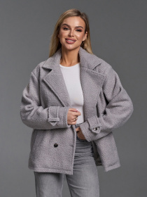 Пальто ISSA Plus модель SA-690_серый Фото