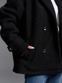 Пальто ISSA Plus модель SA-690_черный Фото