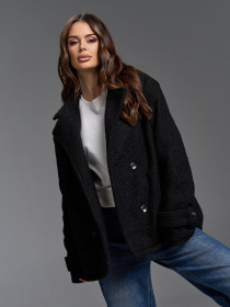 Пальто ISSA Plus модель SA-690_черный Фото