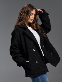 Пальто ISSA Plus модель SA-690_черный Фото