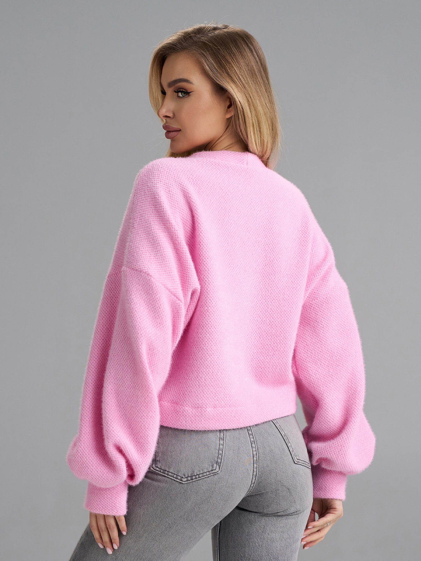 Кардиган ISSA Plus модель SA-692_розовый Фото