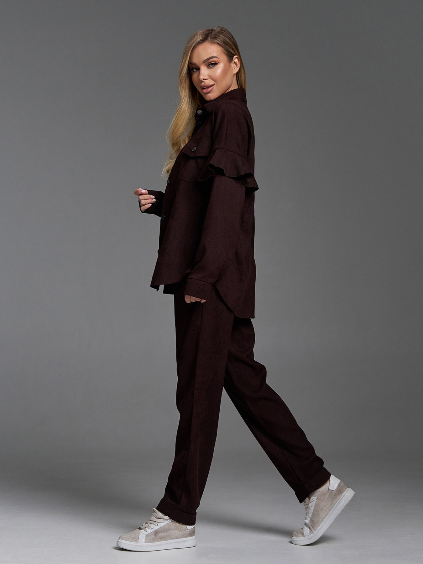 Костюм ISSA Plus модель SA-660_темно-коричневый Фото