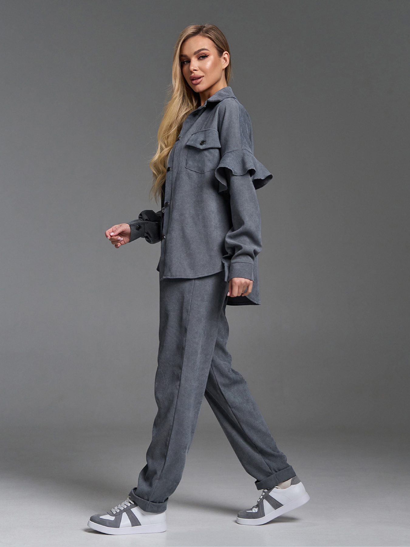 Повседневный костюм ISSA Plus модель SA-660_серый Фото