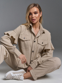 Костюм ISSA Plus модель SA-660_светло-бежевый Фото