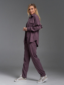 Повседневный костюм ISSA Plus модель SA-660_темно-сиреневый Фото