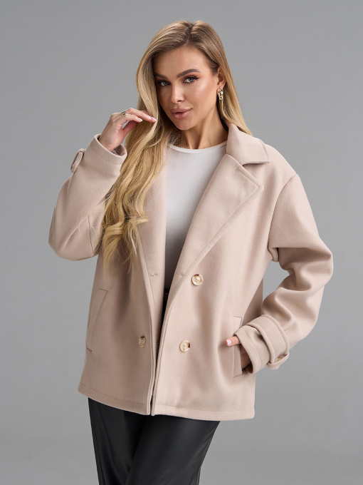 Пальто ISSA Plus модель SA-694_бежевый Фото