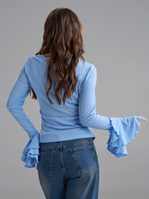 Кардиган ISSA Plus модель SA-697_голубой Фото