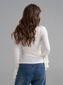 Кардиган ISSA Plus модель SA-697_молочный Фото