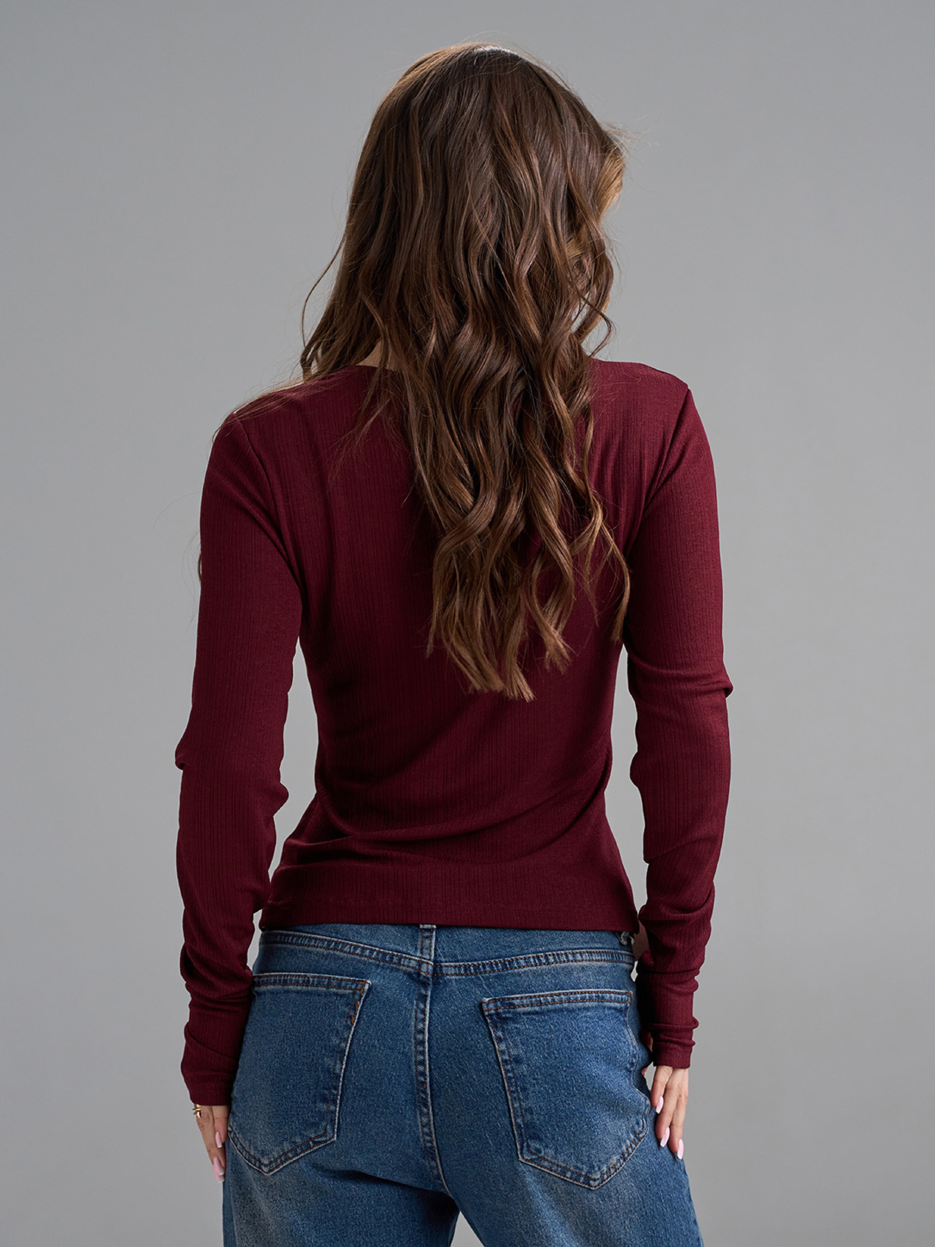 Лонгслив ISSA Plus модель SA-698_бордовый Фото