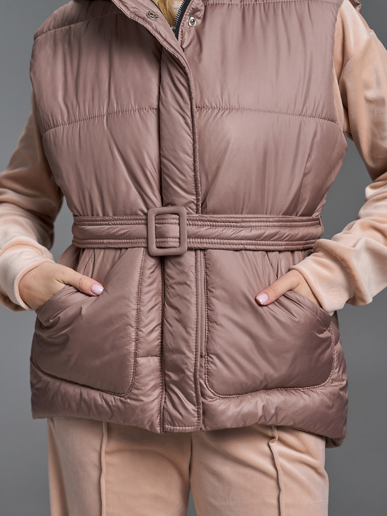 Жилетки модель SA-505_темно-бежевый Фото