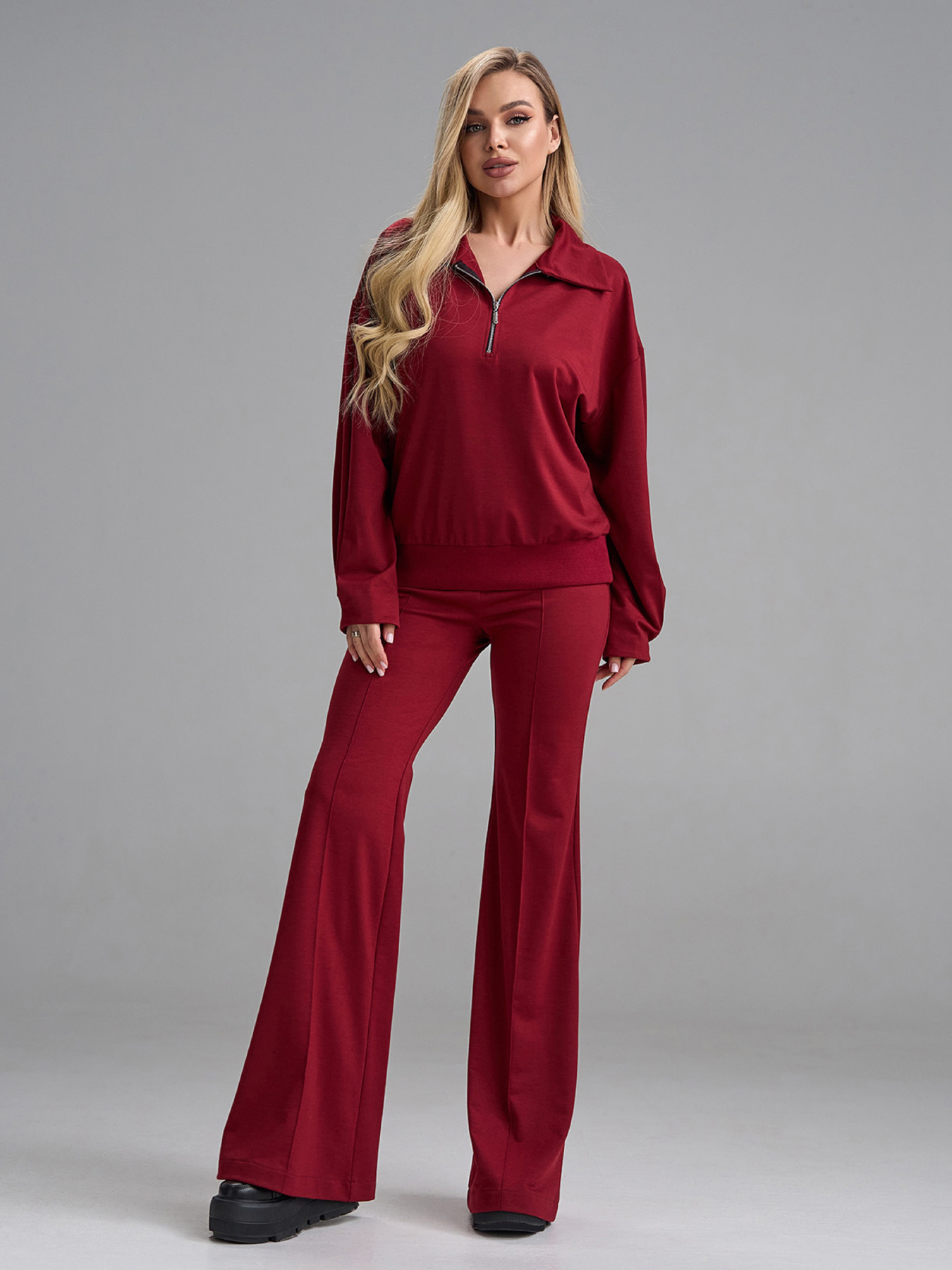 Повсякденний костюм ISSA Plus модель 15510_бордовый Повсякденний костюм ISSA Plus модель 15510_бордовый Фото