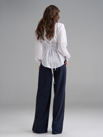 Классические штаны ISSA Plus модель 15462_темно-синий Фото