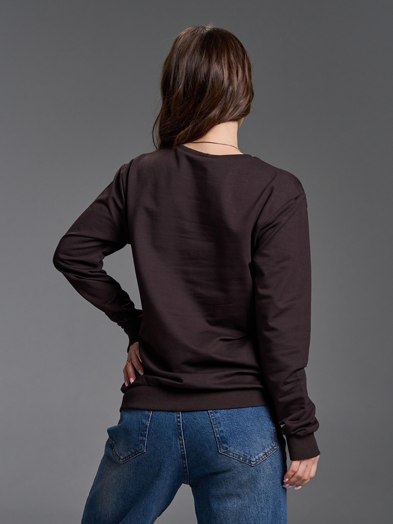 Жіночі толстовки модель 15496_темно-коричневый Фото