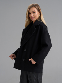 Пальто ISSA Plus модель 15499_черный Фото