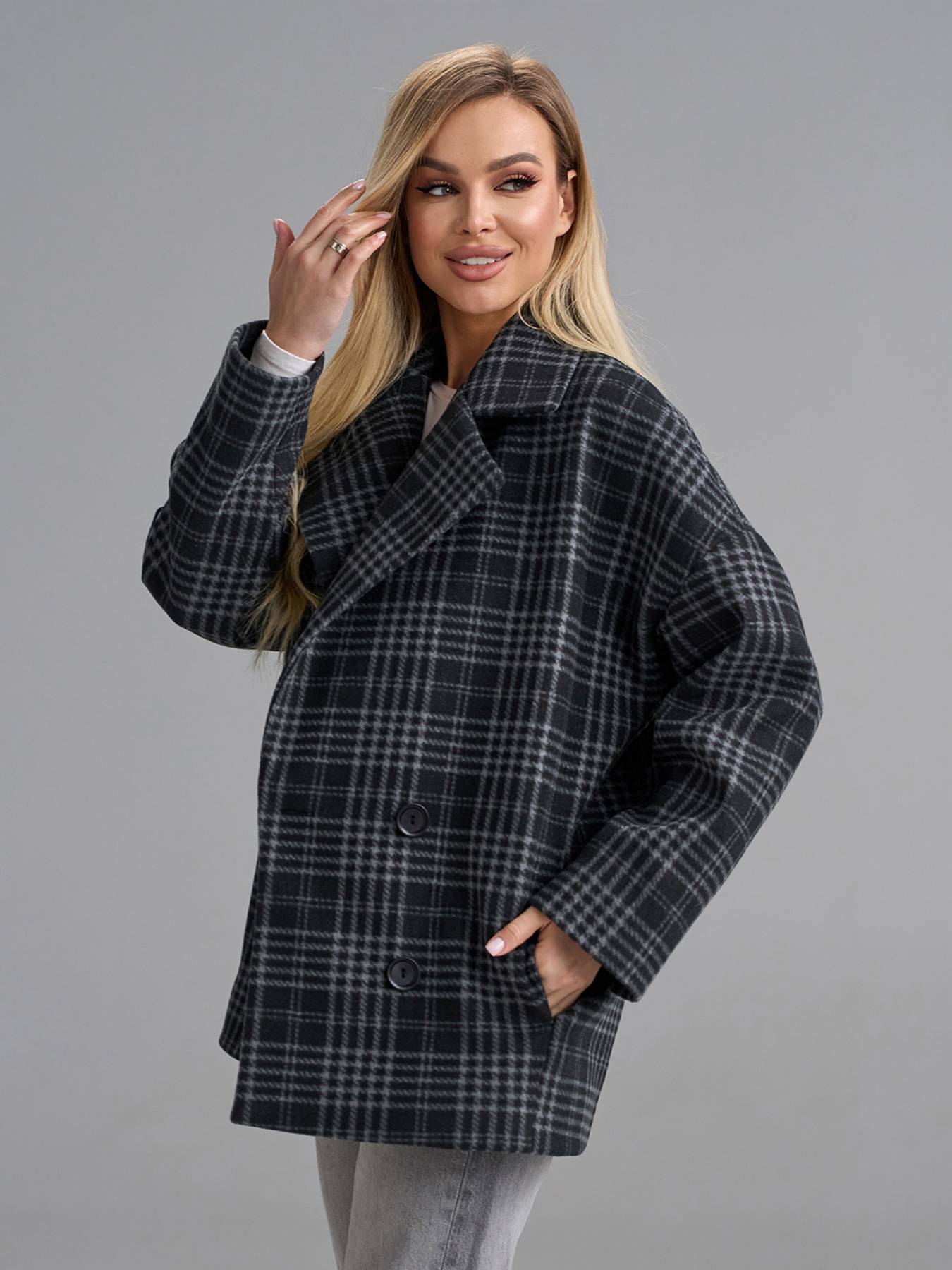 Жіночі пальта модель 15501_мультиколор Фото