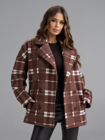 Пальто ISSA Plus модель 15502_коричневый Фото