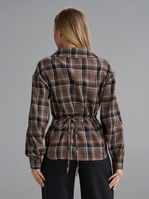 Рубашка повседневная ISSA Plus модель 15506_темно-коричневый Фото