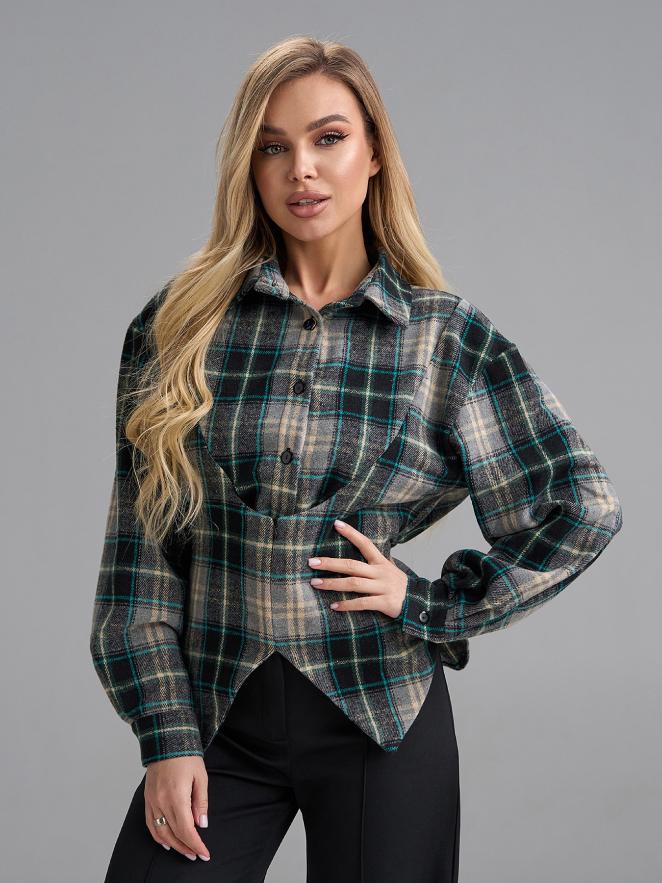 Рубашка повседневная ISSA Plus модель 15508_мультиколор Фото